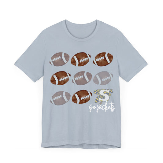 Jacket Faded Football Unisex Jersey Short Sleeve Tee