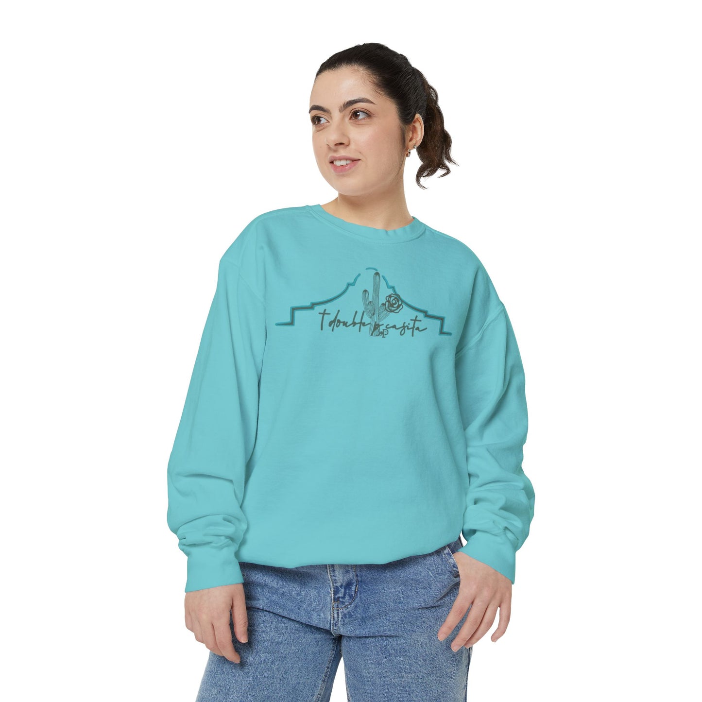 Casita Cacti Unisex Garment-Dyed Sweatshirt