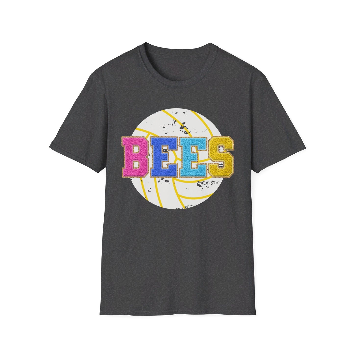 SISD Letter Patched Bees Volleyball Unisex Softstyle T-Shirt