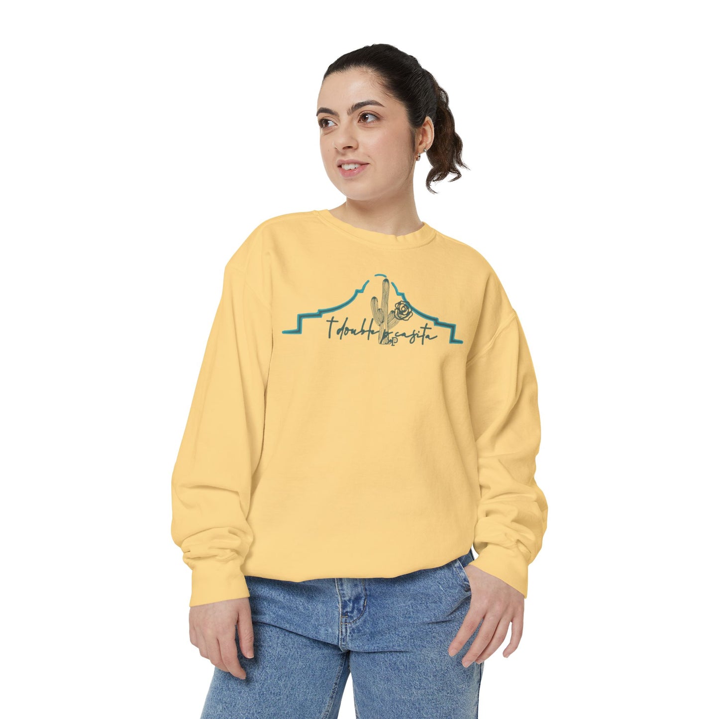 Casita Cacti Unisex Garment-Dyed Sweatshirt