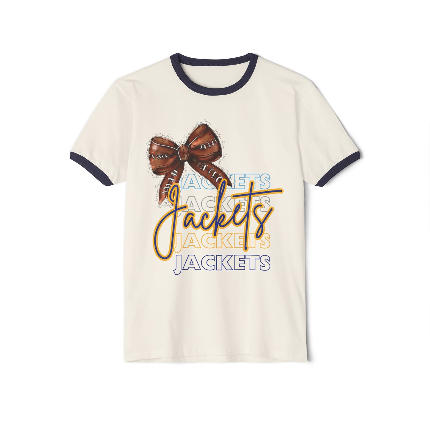 Jackets Football Bow Unisex Cotton Ringer T-Shirt