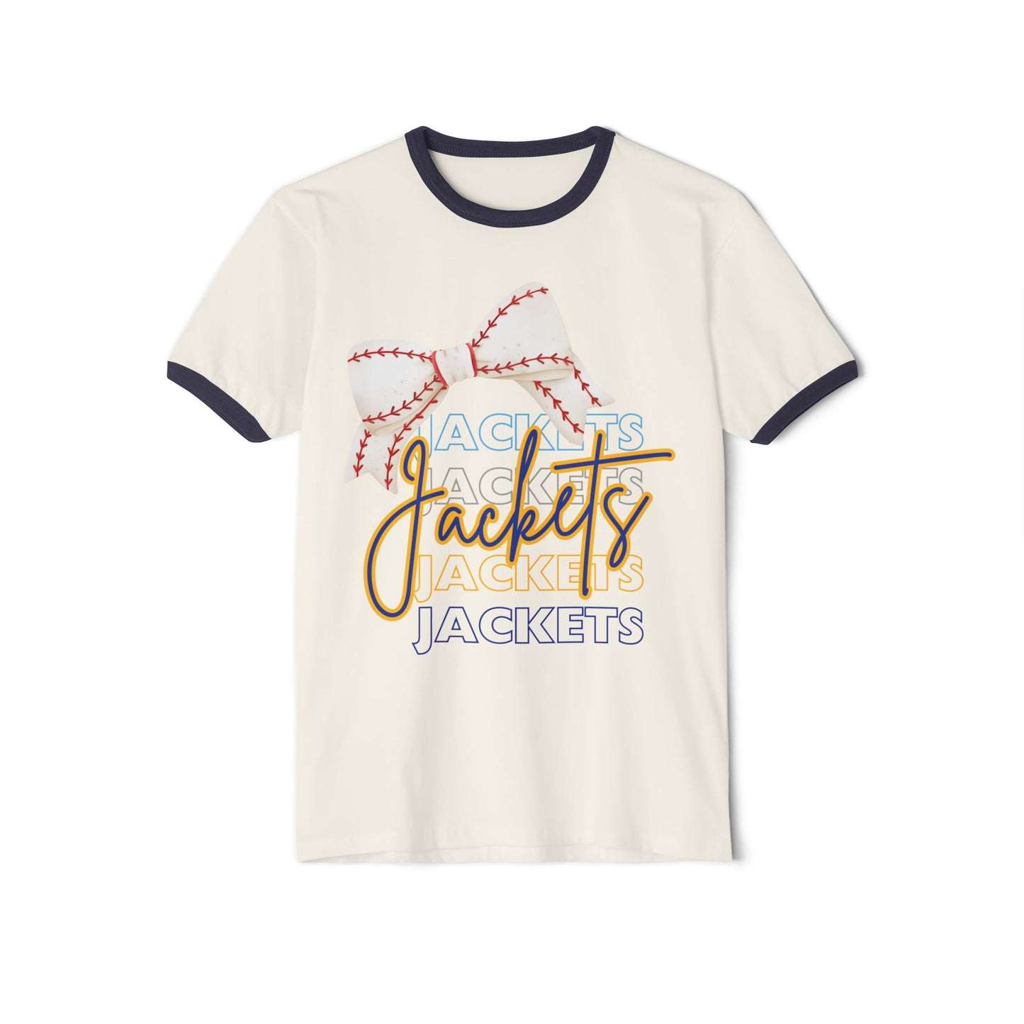 Jackets Baseball Bow Unisex Cotton Ringer T-Shirt